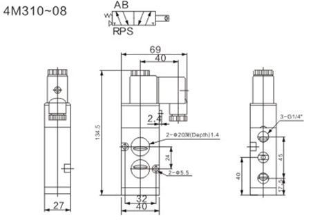 4M310-08 Namur Valf ( aktuatör için )