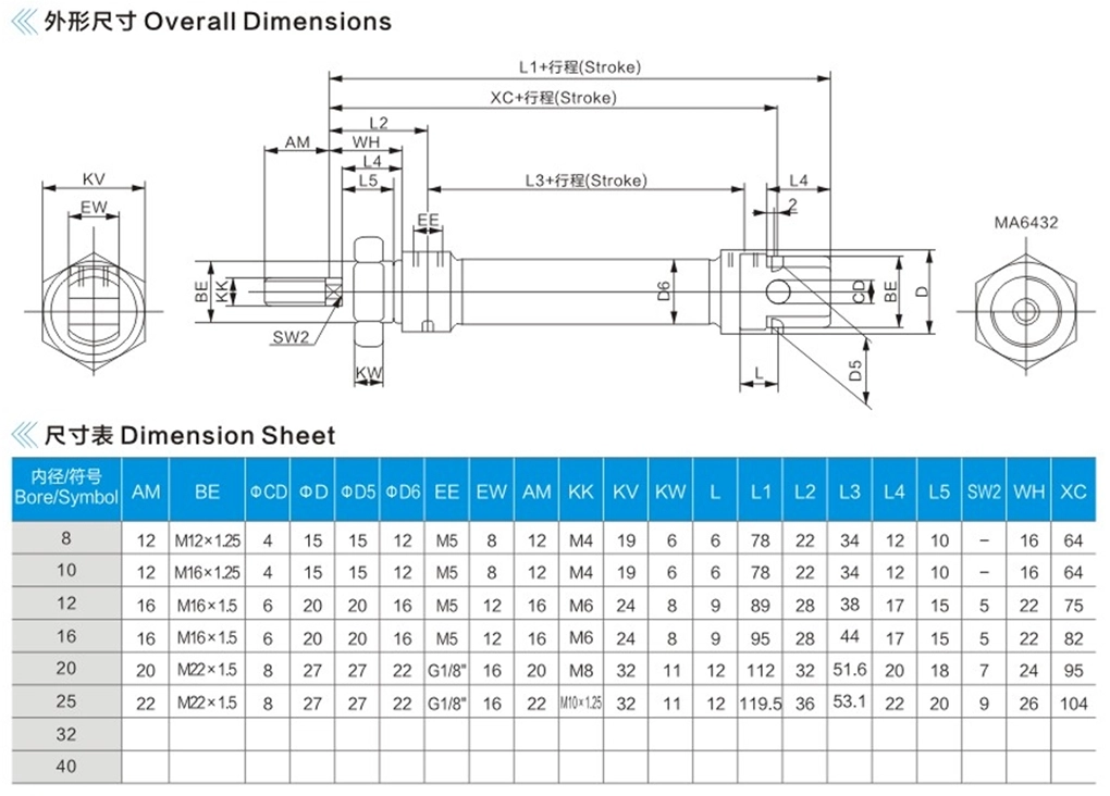 MA-S Q25 Kalem Silindir
